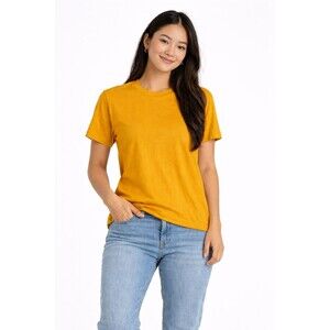 👕 The Drop Women’s Medium Cotton T-Shirt – Tan – Short Sleeve – New Without Tag